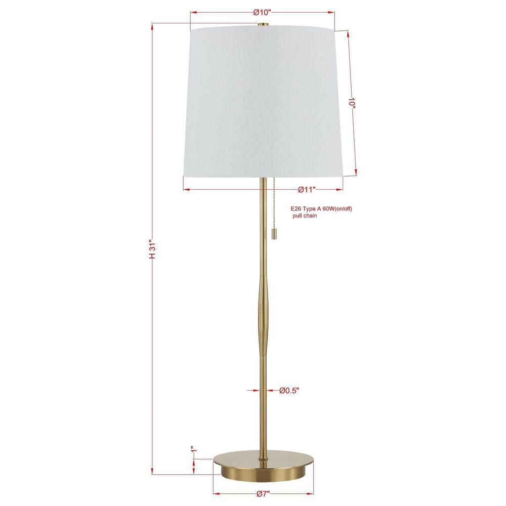 Southern Lighting Greenlee Buffet Lamp in Gold, , large
