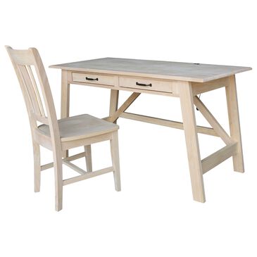 International Concepts Serendipity 2-Piece Desk Set in Unfinished, , large