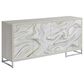 Steve Silver Mike 4-Door Sideboard in White, Gray, Yellow, Bronze and Chrome, , large
