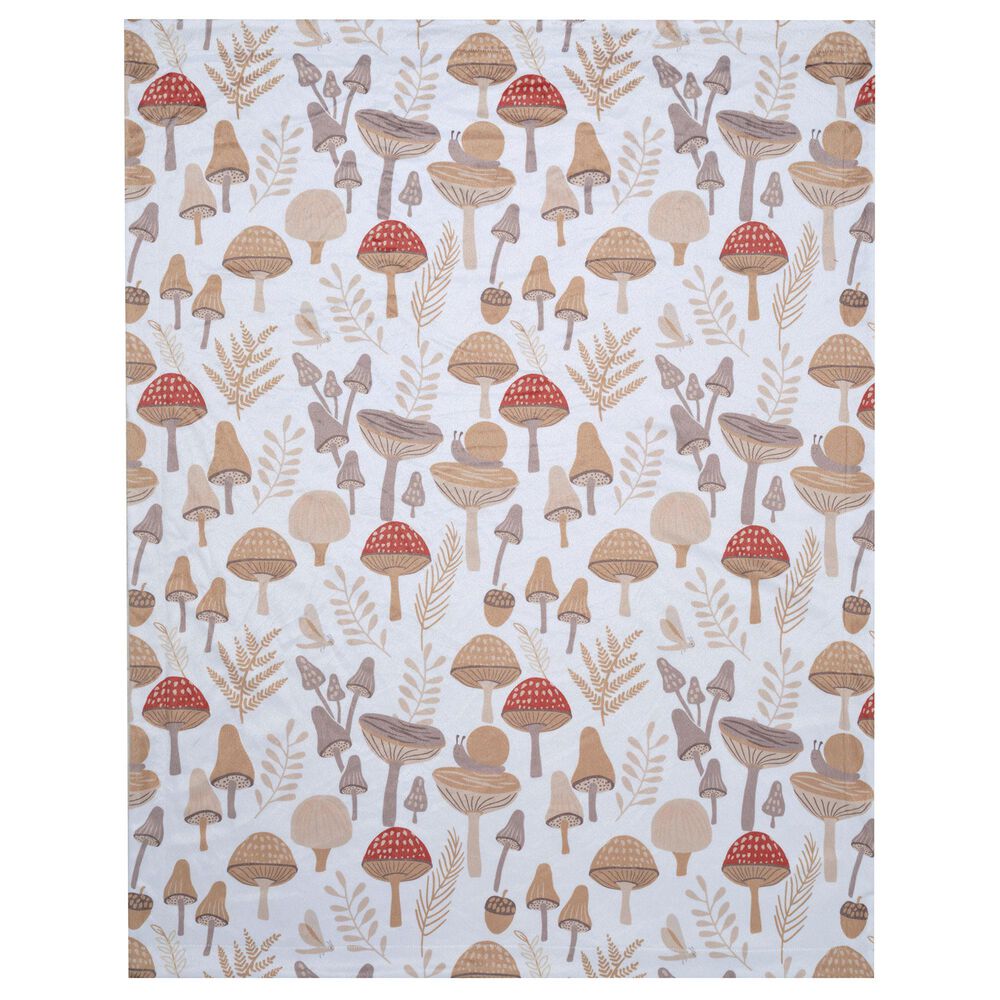 Lambs &amp; Ivy Mushroom Baby Blanket in Multicolor, , large