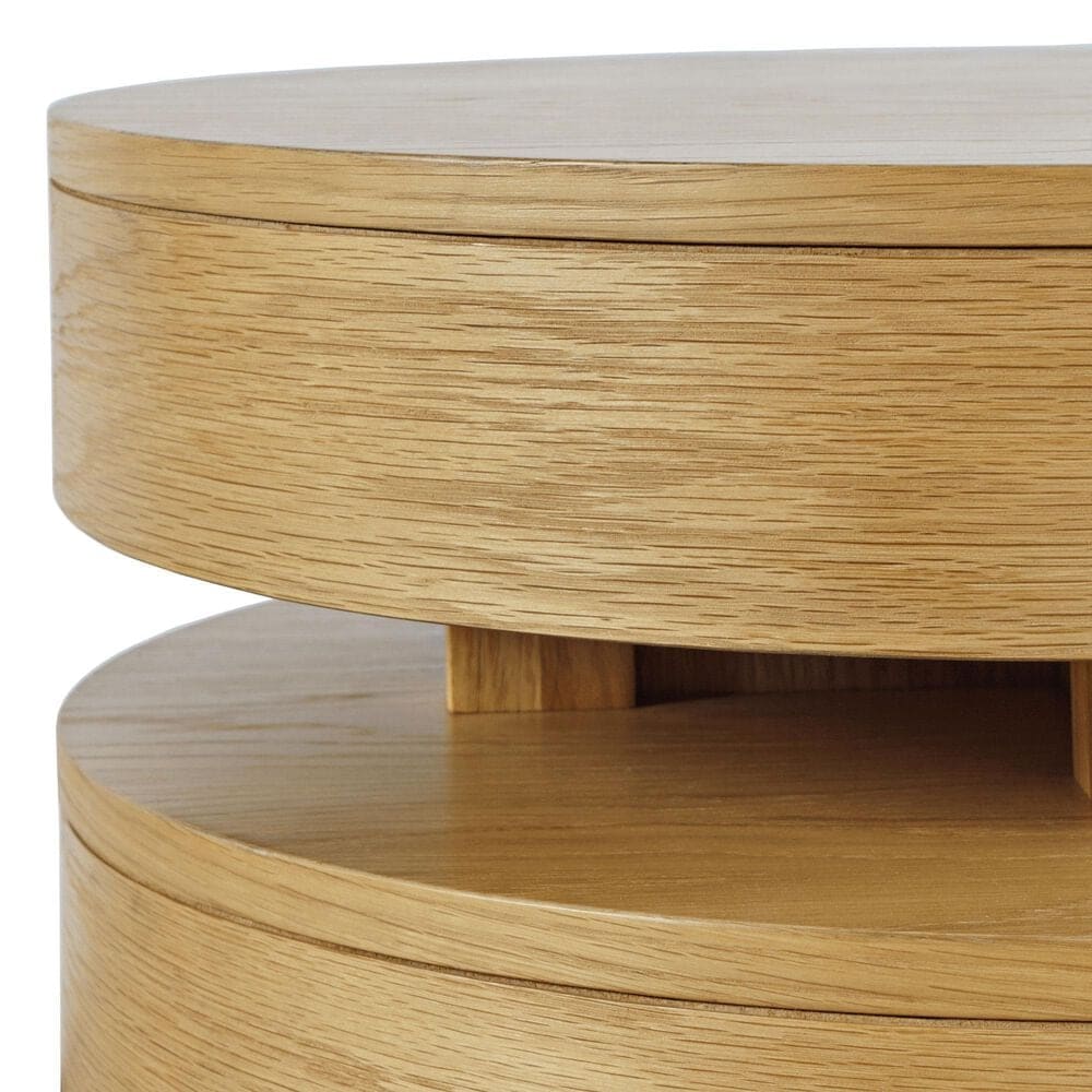 Waltham Brix Round End Table in Oak, , large