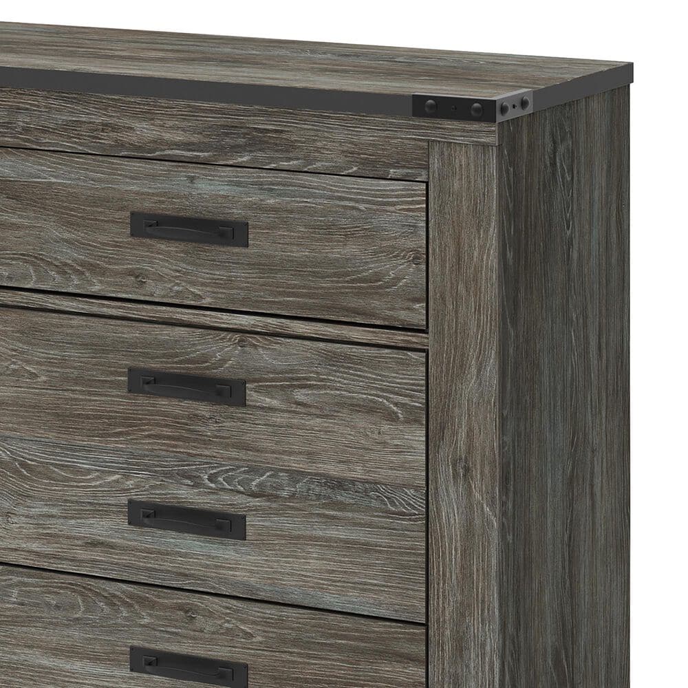 Ashley Frandern 6-Drawer Dresser and Mirror in Rustic Warm Gray, , large