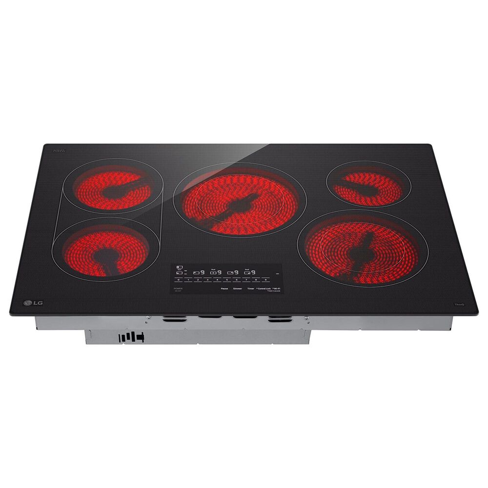 LG 2-Piece Kitchen Package with Stainless Steel 6.4 Cu Ft. Combination Wall Oven and Black 30" Smart Electric Cooktop, , large