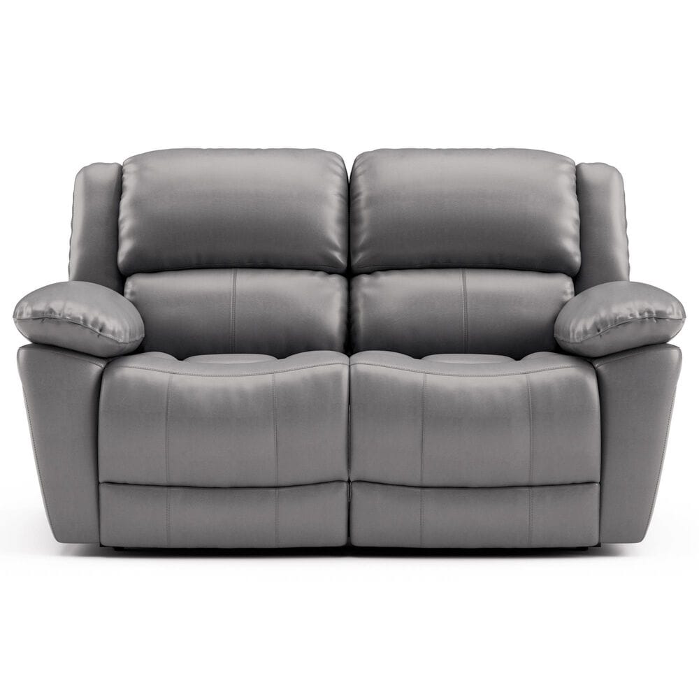 Furniture of America Glarus Manual Recliner Sofa and Loveseat Set in Dark Gray, , large
