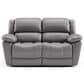 Furniture of America Glarus Manual Recliner Sofa and Loveseat Set in Dark Gray, , large