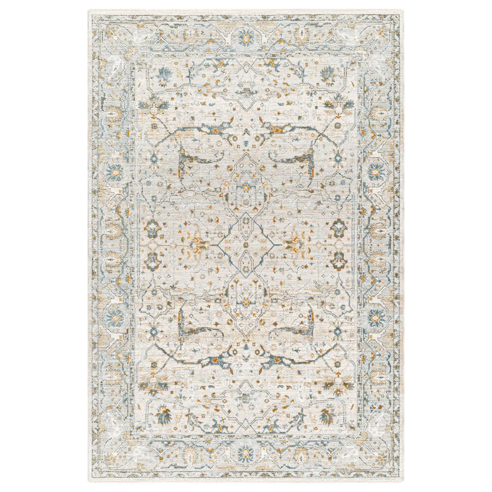 Surya Dresden Taupe, Off-White, Dusty Sage, Deep Teal, Olive, Light Gray and Mustard 7&#39;10&quot; x 10&#39;2&quot; Area Rug, , large