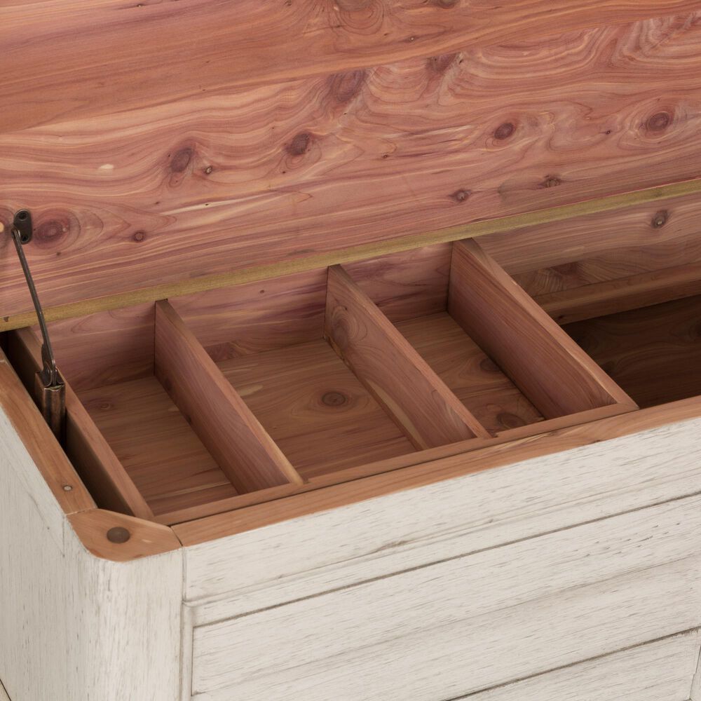 Belle Furnishings Farmhouse Reimagined Storage Trunk in White, , large