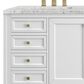 James Martin Vanities Chicago 60" Double Bathroom Vanity in Glossy White with 3 cm Eternal Jasmine Pearl Quartz Top and Rectangular Sinks, , large