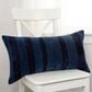 Rizzy Home Transitional Solid 14" x 26" Poly Filled Pillow in Navy, , large