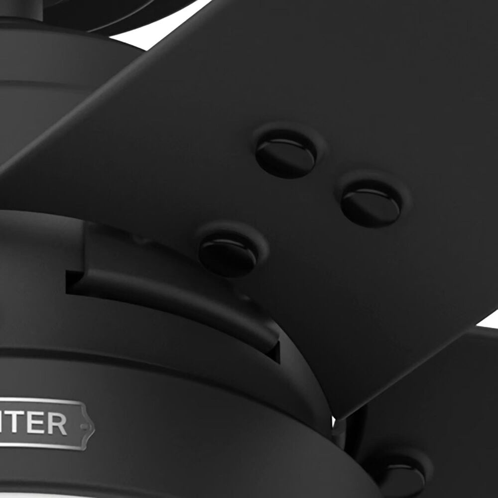 Hunter Sea Point 52&quot; Outdoor Ceiling Fan with LED Lights in Matte Black, , large
