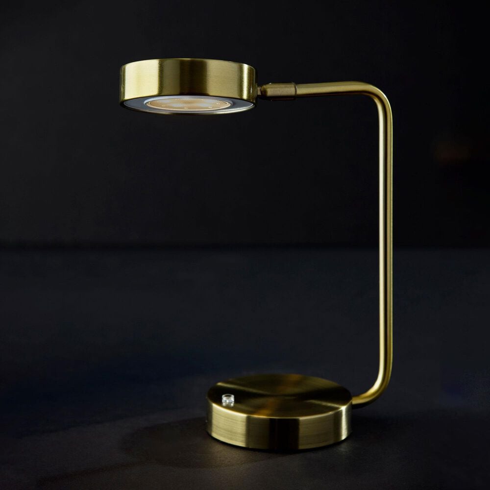 Adesso Amari Desk Lamp with Cordless LED in Antique Brass, , large