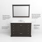 Lexora Home Dukes 48" Single Bathroom Vanity in Espresso with 2 cm White Quartz Top and Rectangular Sink, , large