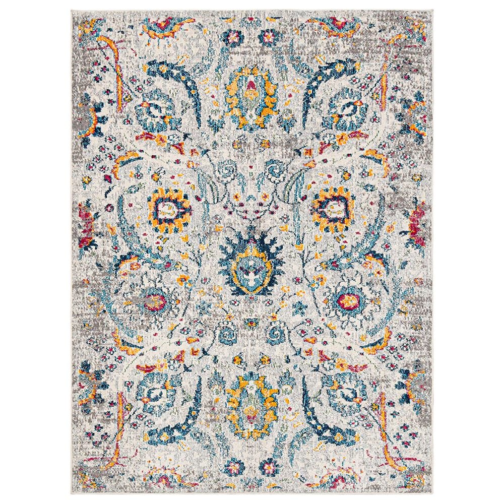 Amer Rugs Montana Transitional 5"3" x 7"6" Ivory and Orange Area Rug, , large