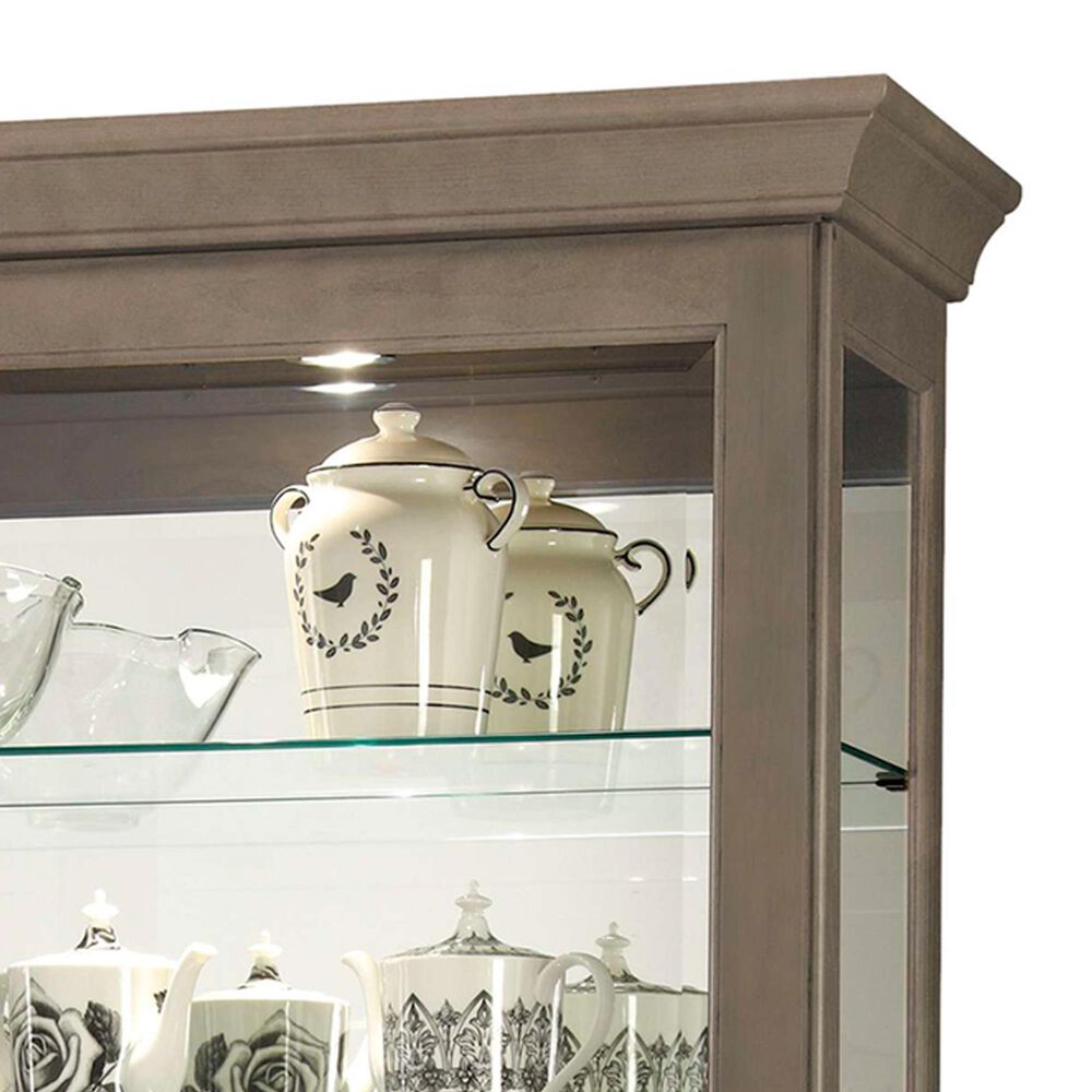 Howard Miller Tyler V Curio Cabinet in Aged Grey, , large