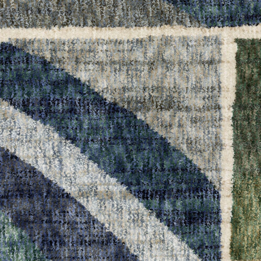Oriental Weavers Tisdell TIS06 Blue and Green 2'3" x 7'6" Runner, , large