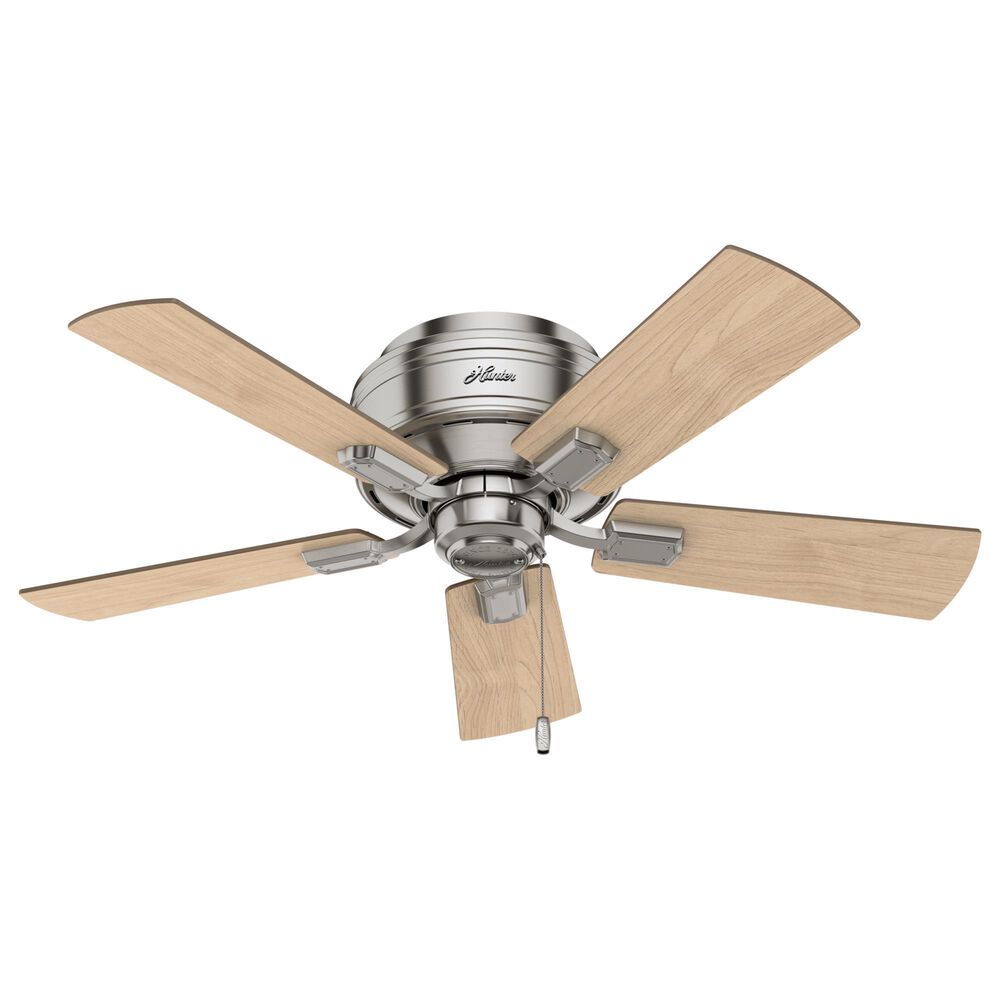 Hunter Crestfield 42&quot; Low Profile Ceiling Fan with 3 Lights in Brushed Nickel, , large