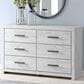 Ashley Cayboni 6-Drawer Dresser in Whitewash, , large