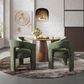 Waltham Gwen Open-Back Upholstered Arm Chair in Forest, , large