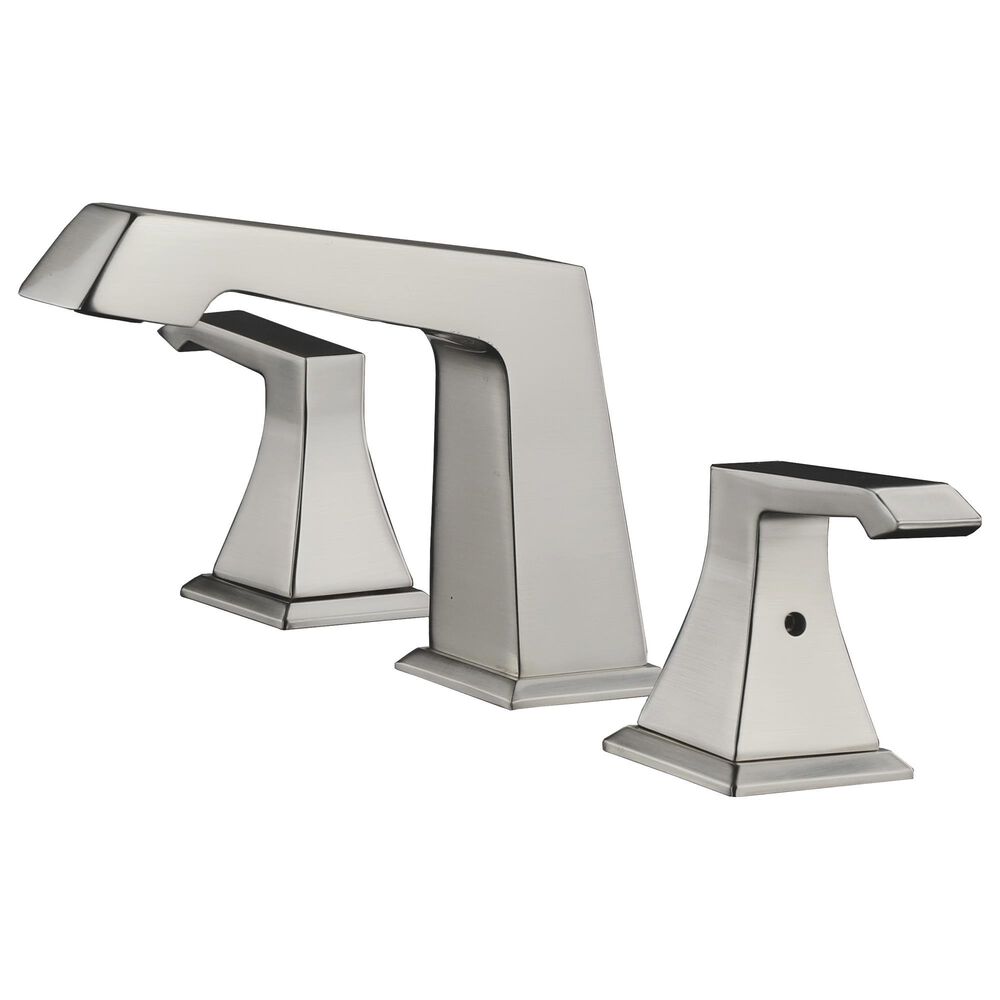 Lexora Home Balduina Brass 3 Hole 8" Widespread Bathroom Faucet in Brushed Nickel, , large