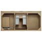James Martin Vanities Solene 48" Single Bathroom Vanity in Seaside Oak with 3 cm Ethereal Noctis Quartz Top, Rectangular Sink and FreePower Wireless Charger, , large