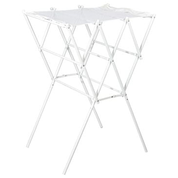 Household Essentials Foldable Clothes Drying Rack in White, , large