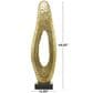 Maple and Jade Abstract Teardrop Decorative Sculpture in Satin Gold and Black, , large