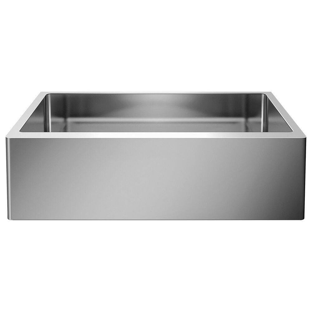 Blanco Quatrus 32" R15 Apron Super Single Farmhouse Kitchen Sink in Refined Brushed, , large