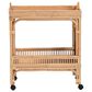 Baxton Studio Lombok Rattan Wine Cart in Natural Brown, , large