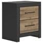 Ashley Vertani 2-Drawer Nightstand in Black and Honey Brown, , large