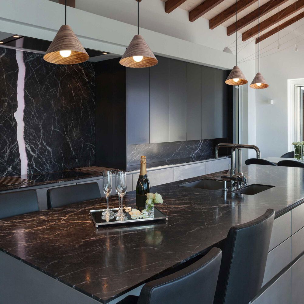 Golden Lighting Conique 1-Light Mini Pendant in Dark Walnut, , large