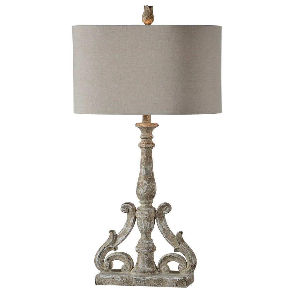 Southern Lighting Florence Table Lamp in Distressed Gray, , large