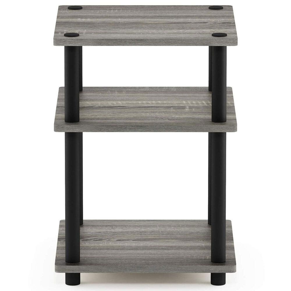 HOMLUX 3-Tier Side Table in French Oak and Black, , large
