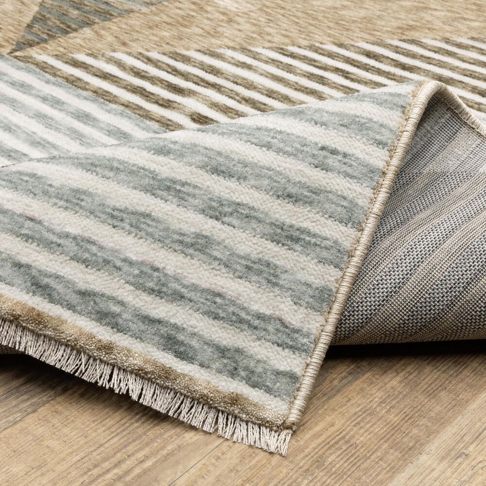 Oriental Weavers Echo ECH04 Beige and Grey 5&#39;3&quot; x 7&#39;6&quot; Area Rug, , large