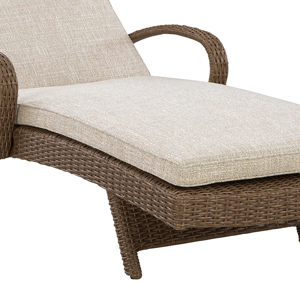 Ashley Laguna Heights Patio Chaise Lounge with Cushion in Beige, , large
