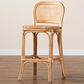 Baxton Studio Adrena Bar Stool in Natural Brown, , large