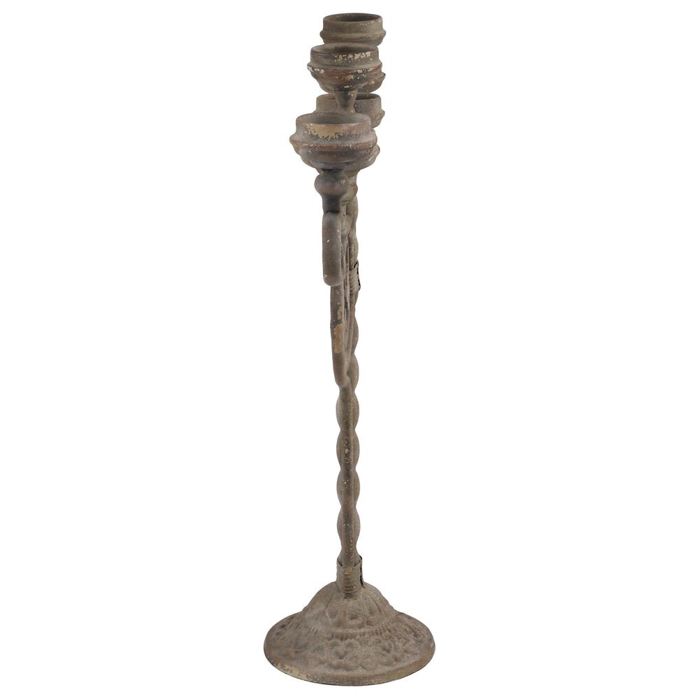 Maple and Jade 7-Light Vintage Scrolled Candelabra in Light Brown, , large