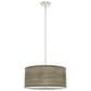 Hunter Solhaven 3-Light Mini Pendant with Warm Grey Oak Shade in Brushed Nickel, , large