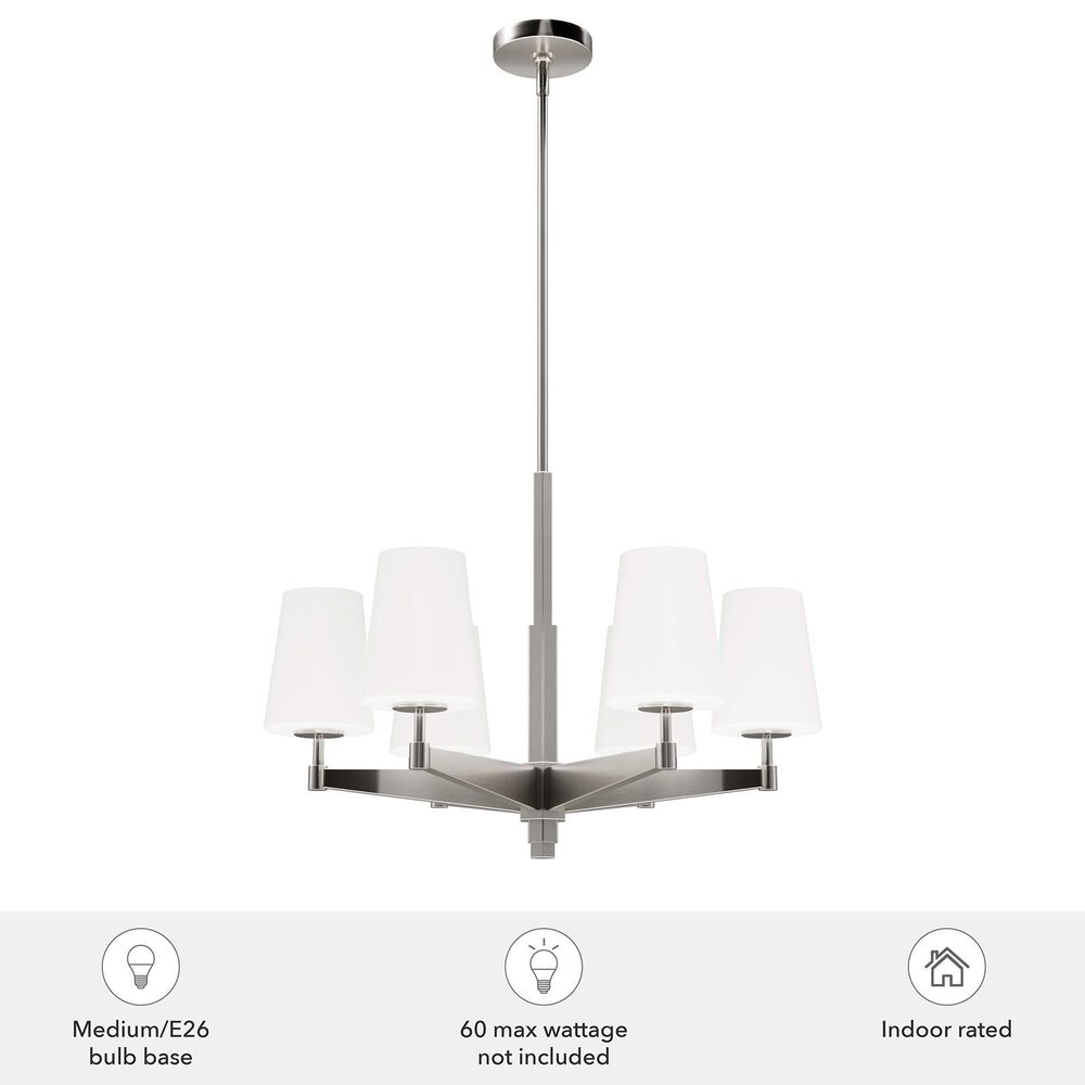 Hunter Nolita 6-Light Chandelier in Brushed Nickel, , large