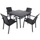 Redline 5-Piece Dining Set in Black, , large