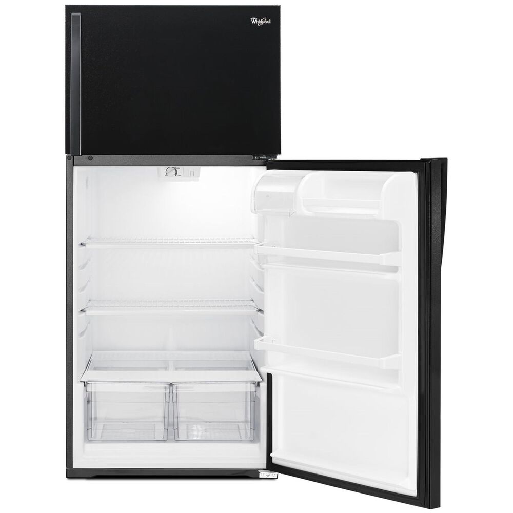 Whirlpool 28&quot; Wide 14 Cu. Ft. Top Freezer Refrigerator in Black, , large