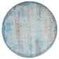 Nourison Karma 7"10" Round Blue Area Rug, , large