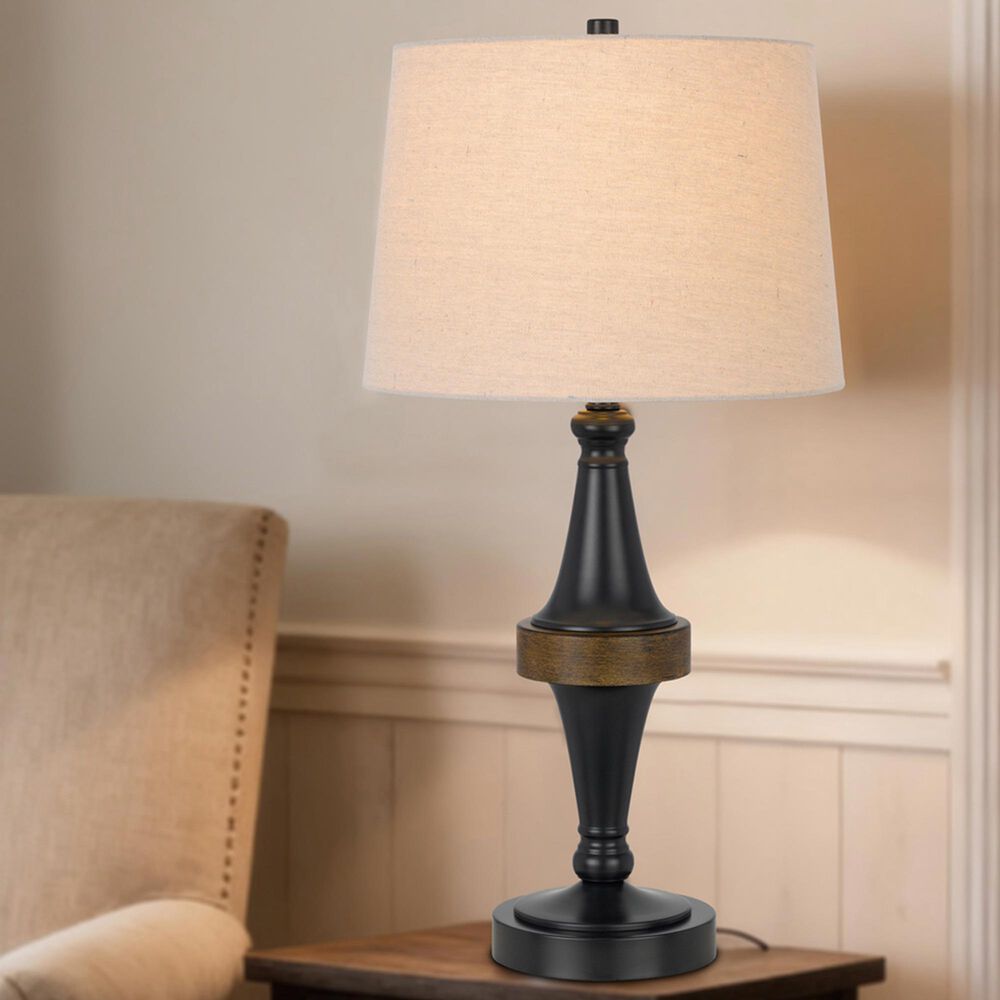 Cal Lighting Arbor Table Lamp in Dark Bronze and Walnut Brown, , large