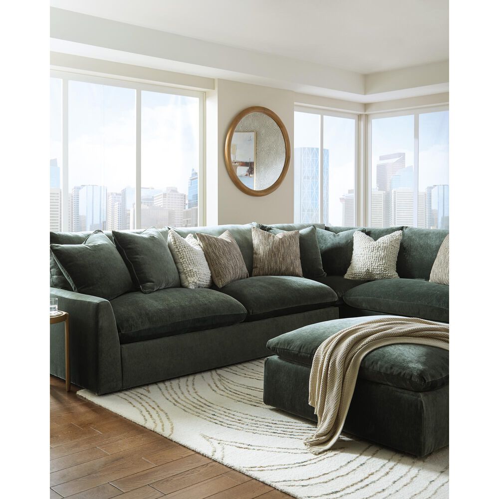 Ashley Carriage View Oversized Accent Ottoman in Jade, , large