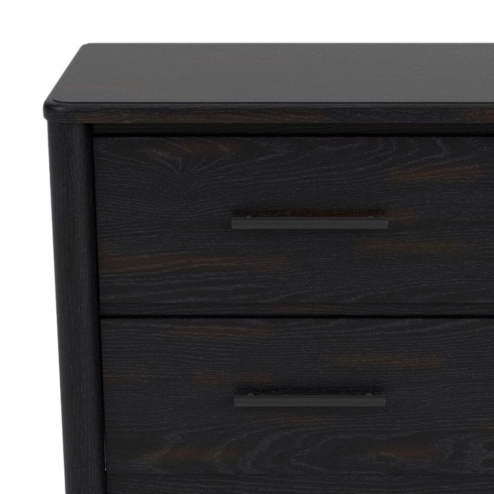 Riverside Furniture Calhoun Ebony 2 Drawer Nightstand in Whiskey Oak, , large