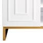 James Martin Vanities Alicante 24" Single Bathroom Vanity in Glossy White and Radiant Gold with 5 cm White Glossy Resin Top and Rectangular Sink, , large