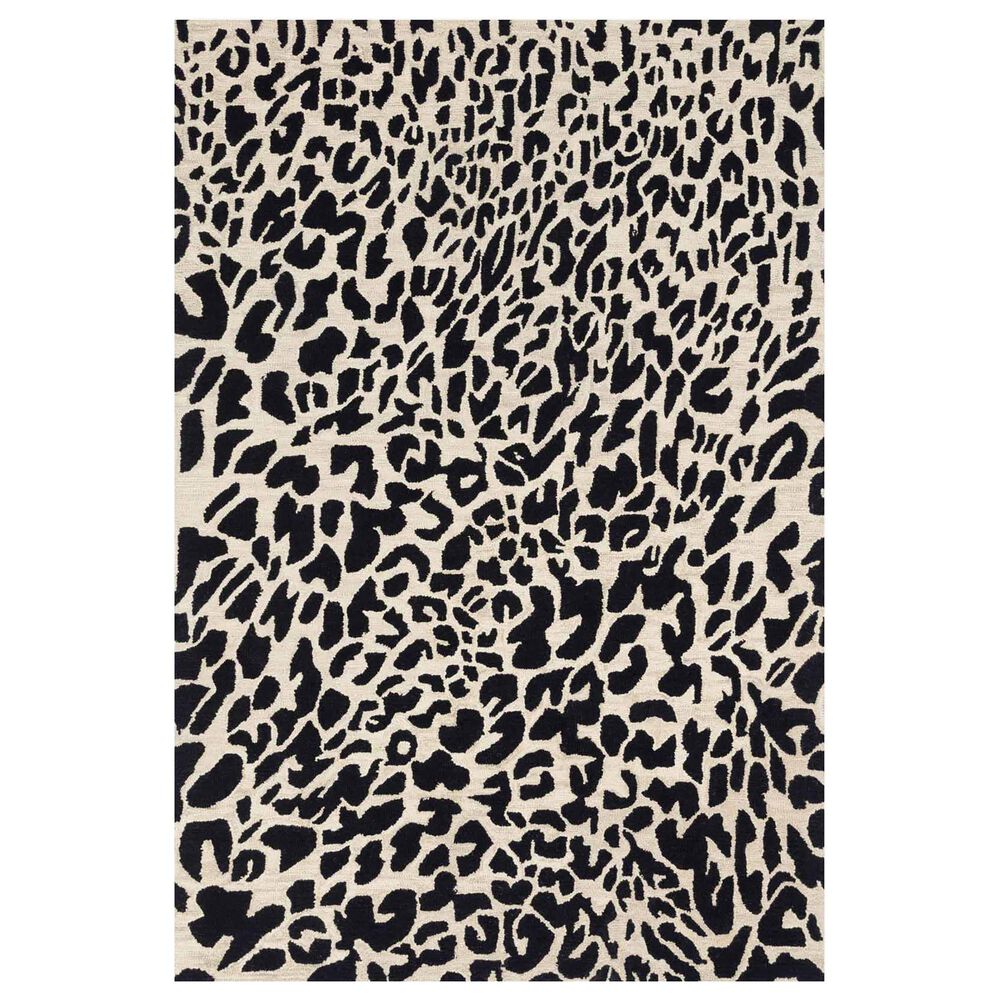 Loloi Masai MAS-02 9"3" x 13" Black and Ivory Area Rug, , large