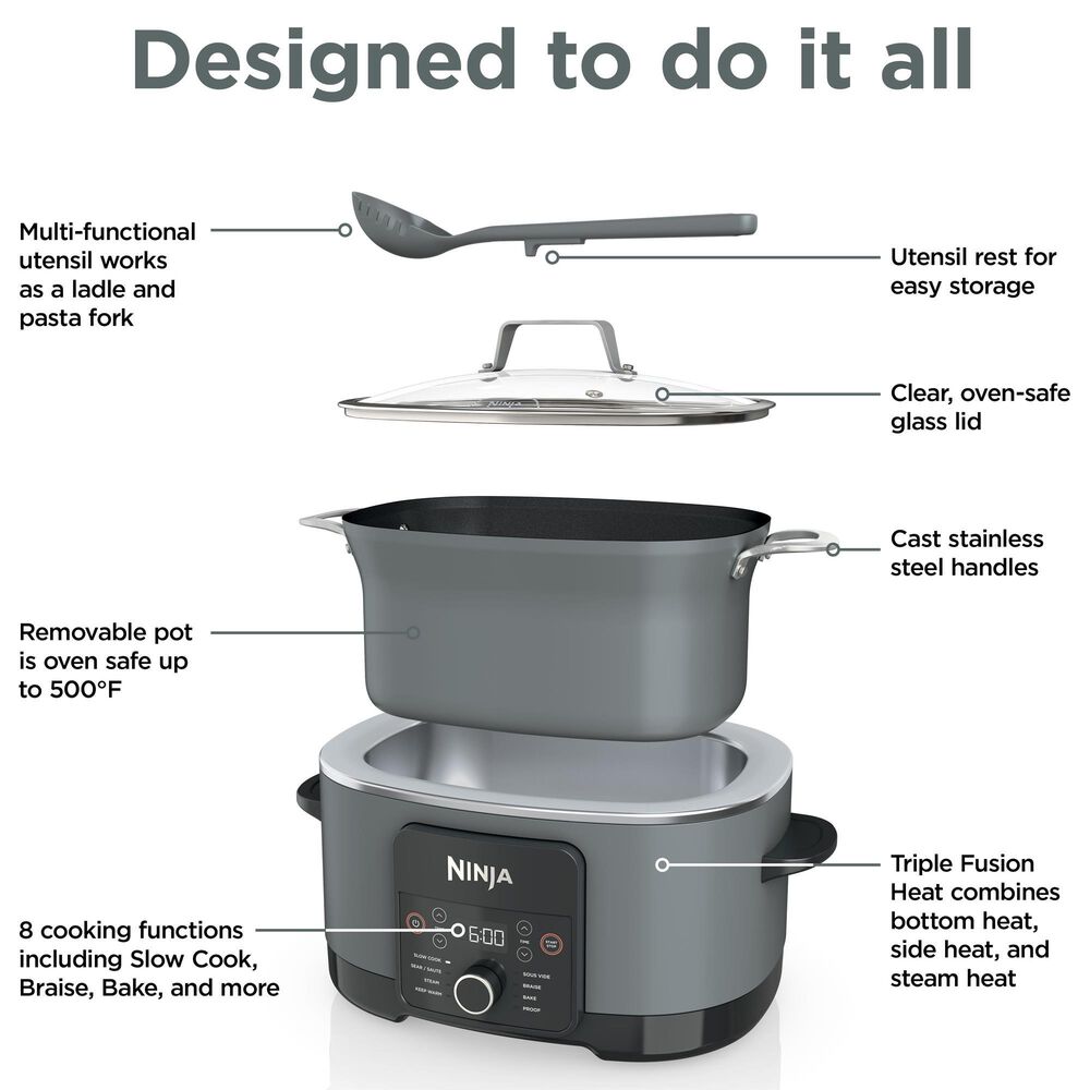 Ninja 8.5-Quart Ninja Foodi PossibleCooker in Sea Salt Grey, , large