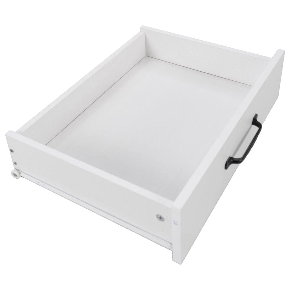 HOMLUX 44" Kitchen Island with Trash Can Storage Cabinet in White, , large