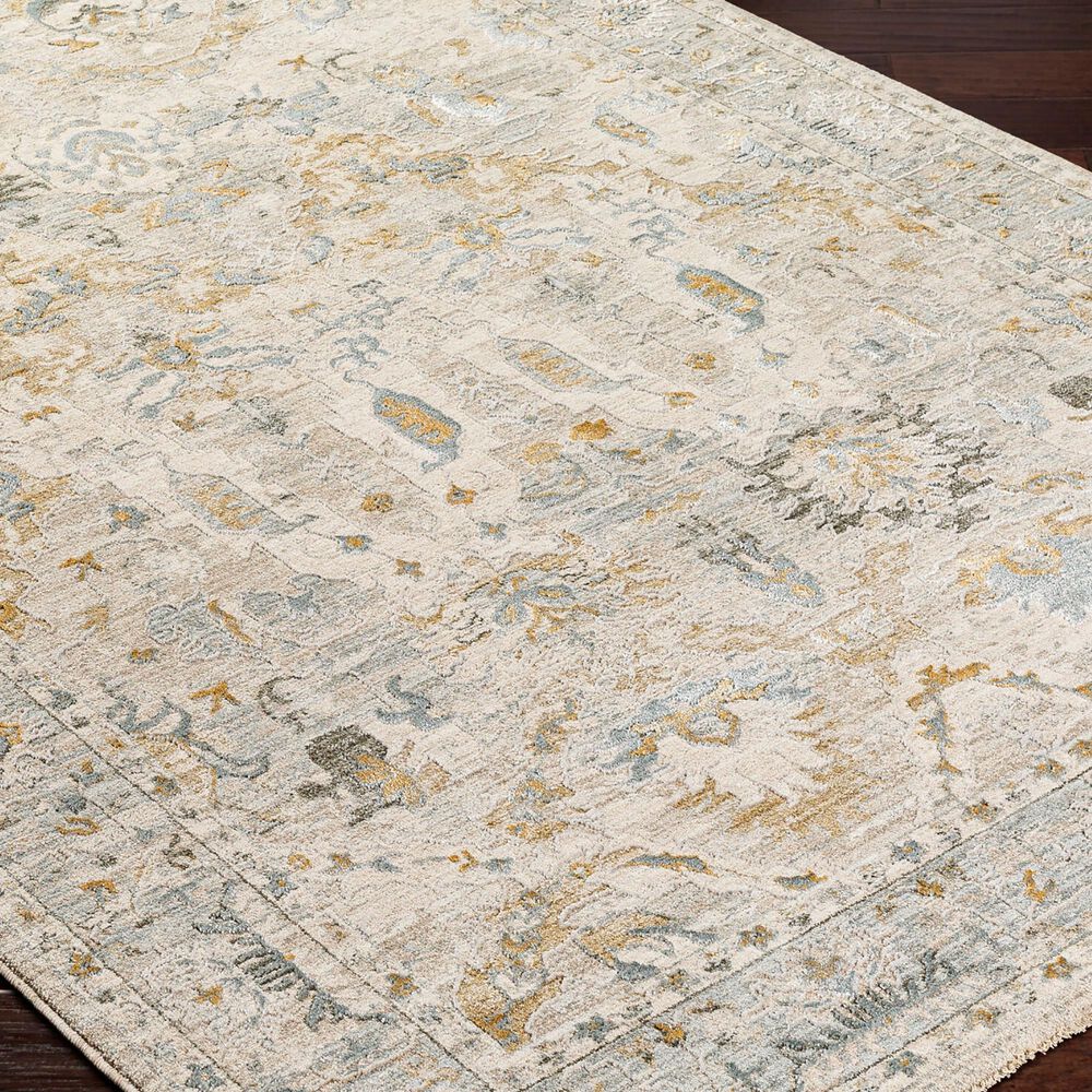 Surya Dresden Off-White, Taupe, Dusty Sage, Deep Teal, Light Gray, Olive and Mustard 7'10" x 10'2" Area Rug, , large