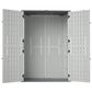 Hearth and Haven Outdoor Rust-Resistant Plastic Storage Shed with Adjustable Partition Design in White, , large
